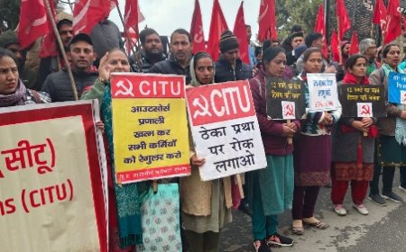 सीटू व हिमाचल किसान सभा राज्य कमेटी ने मजदूर व किसान विरोधी बजट के खिलाफ किया प्रदेशव्यापी प्रदर्शन 