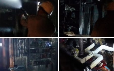 कुल्लू के सैंज में इलेक्ट्रॉनिक्स की दुकान में भड़की आग, घटना में लाखों का नुकसान