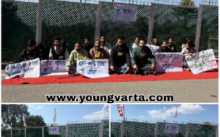 गूंगी बहरी सरकार के विरुद्ध एबीवीपी ने विश्वविद्यालय इकाई द्वारा पिंक पेटल्स पर किया मूक प्रदर्शन