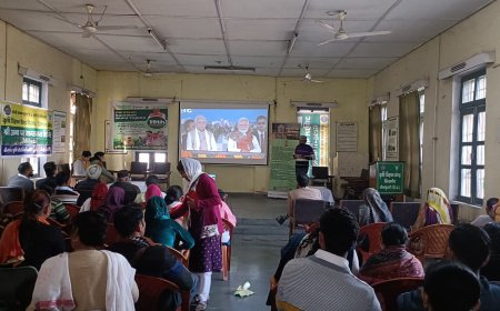 किसानों ने देखा प्रधानमंत्री किसान सम्मान निधि योजना का सीधा प्रसारण