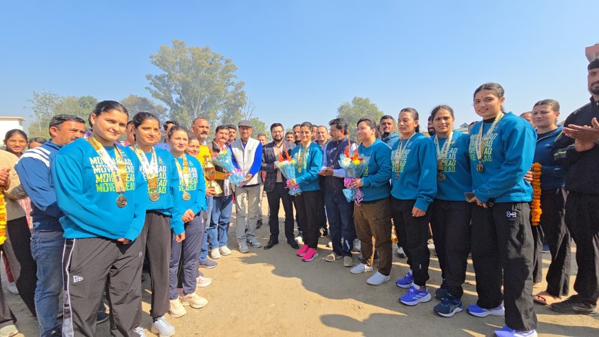 राष्ट्रीय प्रतियोगिता में गोल्ड मेडल जीतने के बाद पांवटा पहुंची महिला खिलाड़ी , सिरमौर कबड्डी एसोसिएशन और एसडीएम ने किया स्वागत