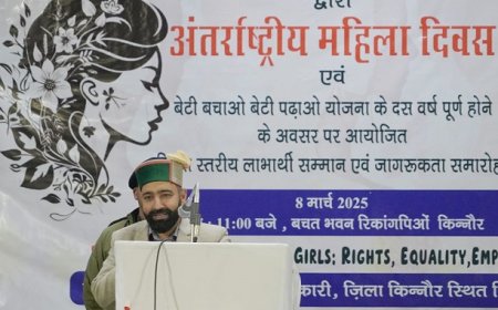 विकास के हर क्षेत्र में महिलाएं निभा रही महत्वपूर्ण योगदान : उपायुक्त किन्नौर