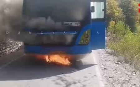 एचआरटीसी की चलती बस में अचानक भड़की आग,यात्रियों में मची हड़कंप 