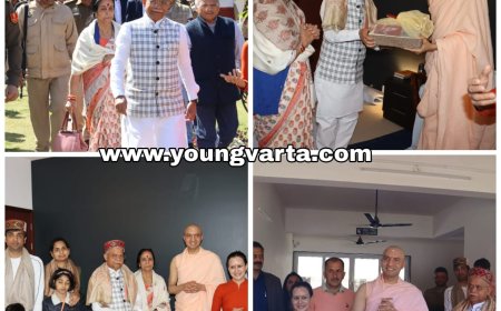 राज्यपाल शिव प्रताप शुक्ल ने बद्रिका आश्रम के श्री हरि मंदिर में की पूजा अर्चना