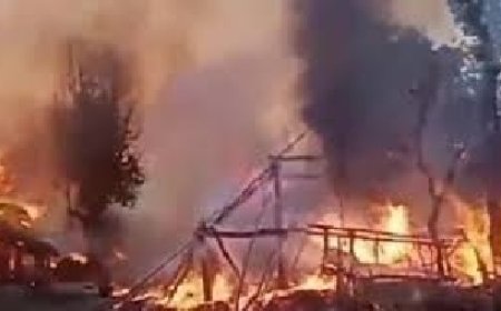 सिरमौर के गिरिनगर गुजर बस्ती में अग्निकांड,करीब 20 छपर जलकर राख, एक दर्जन परिवार बेघर