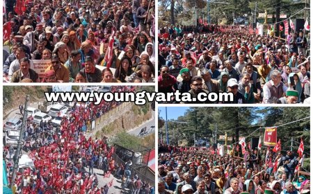 ज़मीन से बेदखली और अन्य मांगों को लेकर शिमला में किसानों ने किया रोष प्रदर्शन  