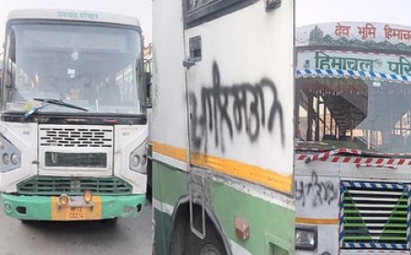 होशियारपुर-अमृतसर बस स्टैंड में खड़ी एचआरटीसी बसों के अज्ञात लोगों ने फिर तोड़े शीशे