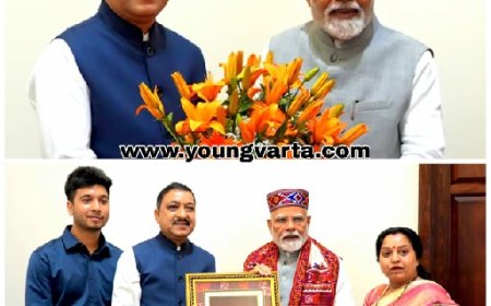 सुरेश कश्यप ने पीएम मोदी से की शिष्टाचार भेंट,प्रदेश को खरबों रुपए की सौगातें देने के लिए किया धन्यवाद