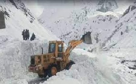 मनाली-केलांग नेशनल हाईवे-3 के बीच धुंधी में हिमस्खलन होने से मार्ग बाधित