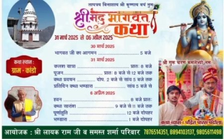 लायक राम शर्मा द्वारा अपने निवास स्थान ग्राम कांडो में "श्रीमद भागवत महापुराण ज्ञान यज्ञ" का आयोजन