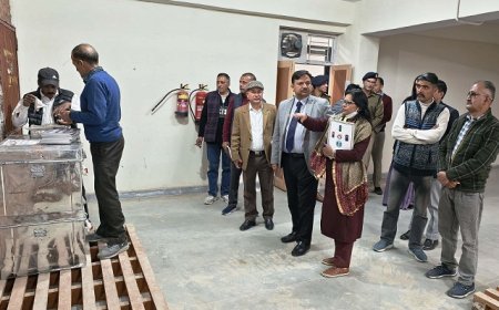 मुख्य चुनाव अधिकारी फागु ईवीएम वेयरहाउस का किया निरीक्षण