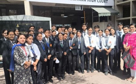 हिमाचल कॉलेज ऑफ लॉ काला-अंब के छात्रों ने पंजाब और हरियाणा उच्च न्यायालय का किया दौरा