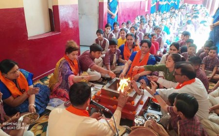 वैदिक हवन मंत्रोचारण के साथ डीएवी सिरमौर पब्लिक स्कूल पांवटा साहिब का शैक्षणिक सत्र शुरू