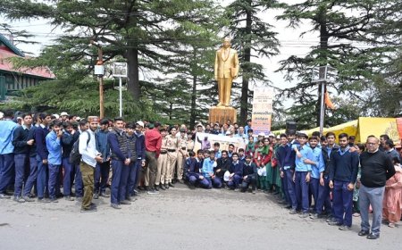 नेहरू युवा केंद्र संगठन द्वारा बाबा साहेब अंबेडकर जयंती के अवसर पर पदयात्रा का आयोजन