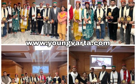 सिरमौर की पहली पहाड़ी फिल्म परिवार के कलाकारों को राजधानी में मिला सम्मान , हिम सीने सोसायटी ने किया पुरस्कृत 