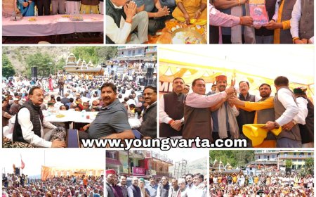 शिलाई के पशमी में उमड़ा आस्था का सैलाब , महासू महाराज मंदिर की शिखा पूजन में उप मुख्यमंत्री समेत दिग्गज नेताओं ने भरी हाजिरी