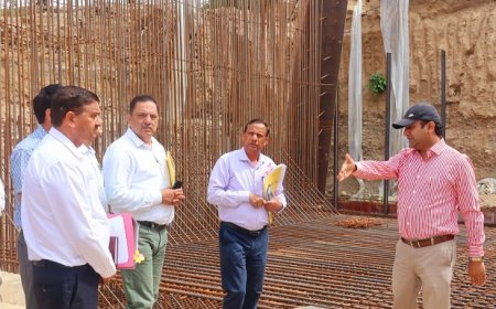 जिला ऊना में निर्माणाधीन परियोजनाओं का सचिव अभिषेक जैन ने किया निरीक्षण