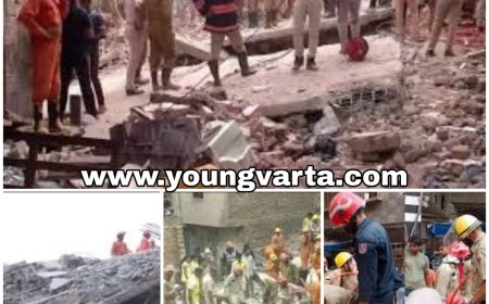 भरभरा कर ढह गई चार मंजिला इमारत , हादसे में छह लोगों की मौत , 20 से अधिक घायल