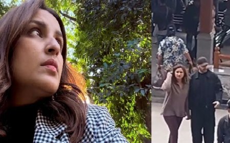 बॉलीवुड अभिनेत्री परिणिती चोपड़ा अपनी वैब सिरिज़ की शूटिंग के लिए पहुंची शिमला