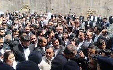 सड़कों पर उतरे हिमाचल हाईकोर्ट के वकील , बार एसोसिएशन ने चक्का जाम कर किया पुलिस थाने का घेराव  