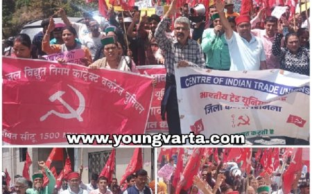 सीटू संबधित यूनियनों और एसजेवीएन की हाइड्रो परियोजनाओं मे कार्यरत मज़दूरों ने मुख्य मांगों को लेकर किया प्रदर्शन