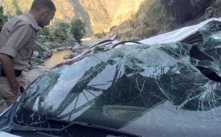 लुहरी-करसोग सड़क पर खाई में गिरी कार, हादसे में दो युवकों की मौत