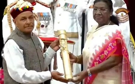 हिमाचल प्रदेश के प्रगतिशील बागवान हरिमन शर्मा को राष्ट्रपति ने पद्मश्री सम्मान से किया सम्मानित  