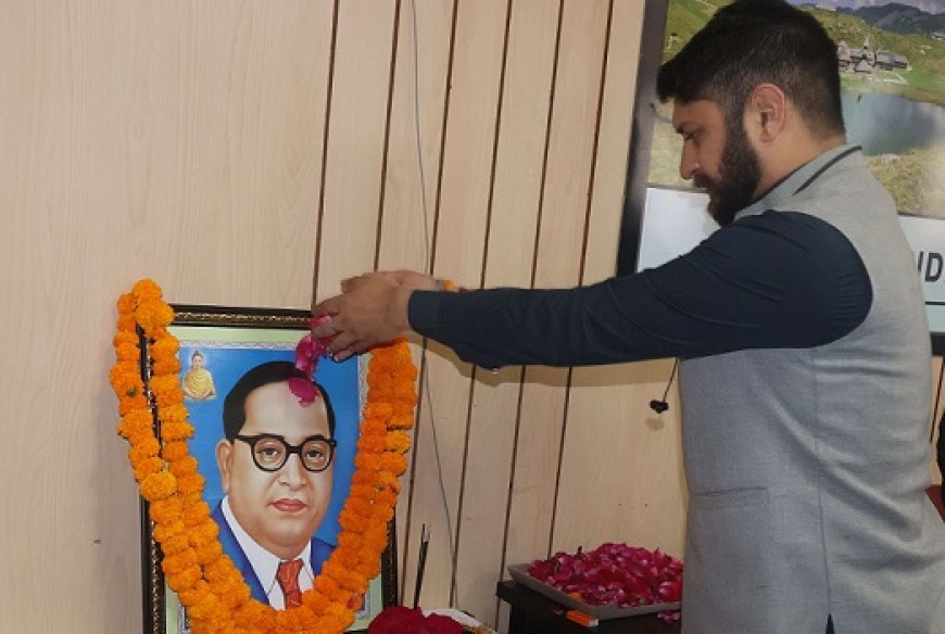 उपायुक्त मंडी ने भारत रत्न बाबा साहेब डॉ. भीमराव अम्बेडकर की जन्म-जयंती पर पुष्पांजलि की अर्पित