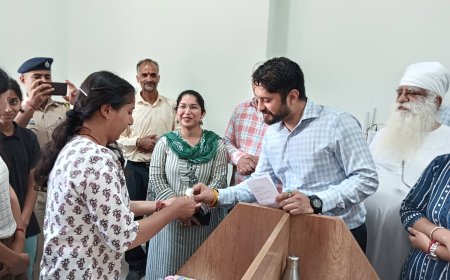 उपायुक्त ने अपना पुस्तकालय नेरचौक का  किया औचक निरीक्षण