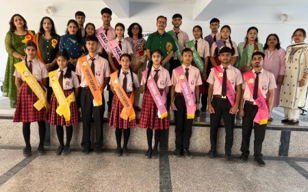 करियर एकेडमी सीनियर सेकेंडरी स्कूल में इन्वेस्टिचर सेरेमनी का भव्य आयोजन