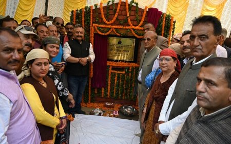 शिक्षा मंत्री ने बरथाटा मे 2.50 करोड़ से अधिक की परियोजनाओं के किए उद्घाटन व शिलान्यास