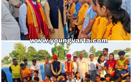 एस्ट्रोटर्फ को बिजली - पानी का कनेक्शन नहीं दे पाई कांग्रेस सरकार , बिना पानी के मैदान पर खेल अभ्यास कर पा रहे खिलाड़ी : अनुराग ठाकुर