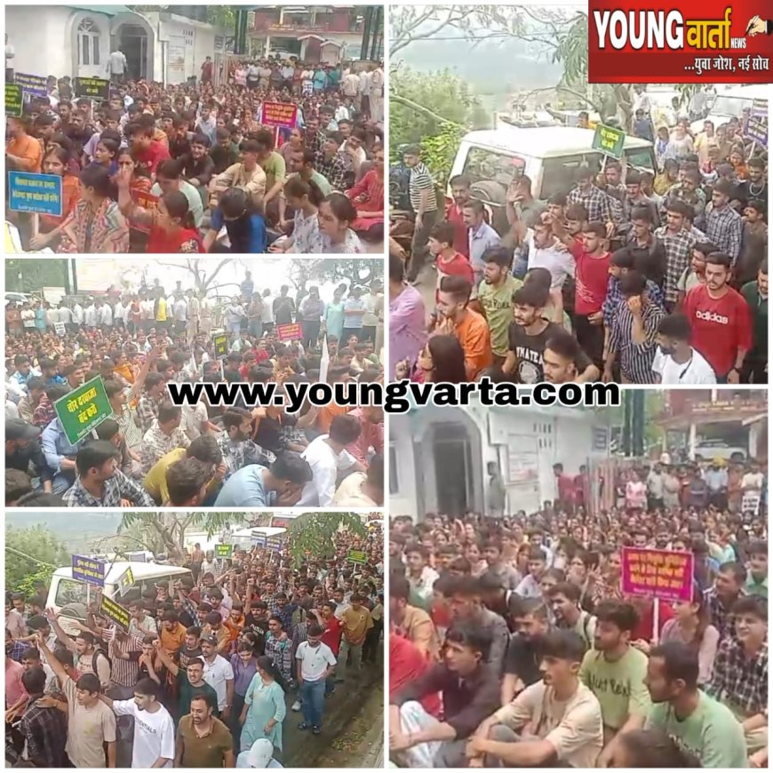 नाहन में सड़कों पर उतरे सैंकड़ों बेरोजगार युवा,प्रदेश में बढ़ती बेरोजगारी पर जताई चिंता