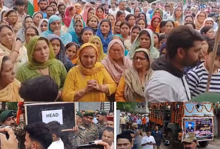 पैतृक गांव पहुंची शहीद पवन कुमार की पार्थिव देह, परिजनों का रो-रोकर बुरा हाल