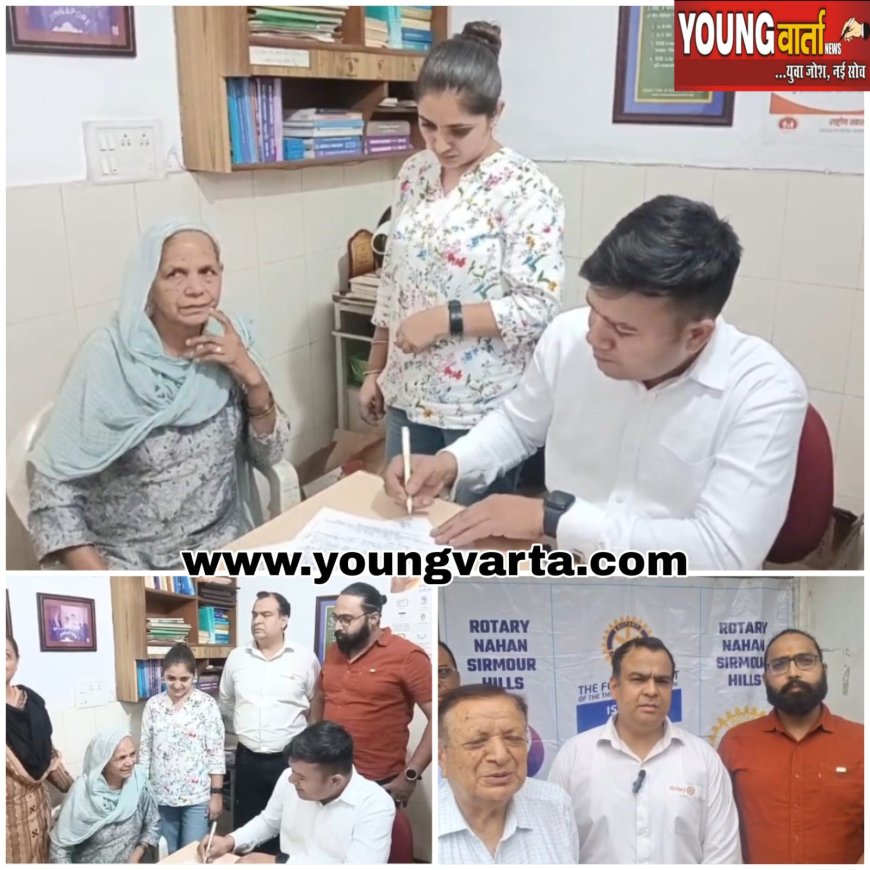 रोटरी नाहन सिरमौर हिल्स ने लगाया निशुल्क स्वास्थ्य जांच शिविर , कैंप में दो दर्जन से अधिक लोगों के कानों की हुई जांच