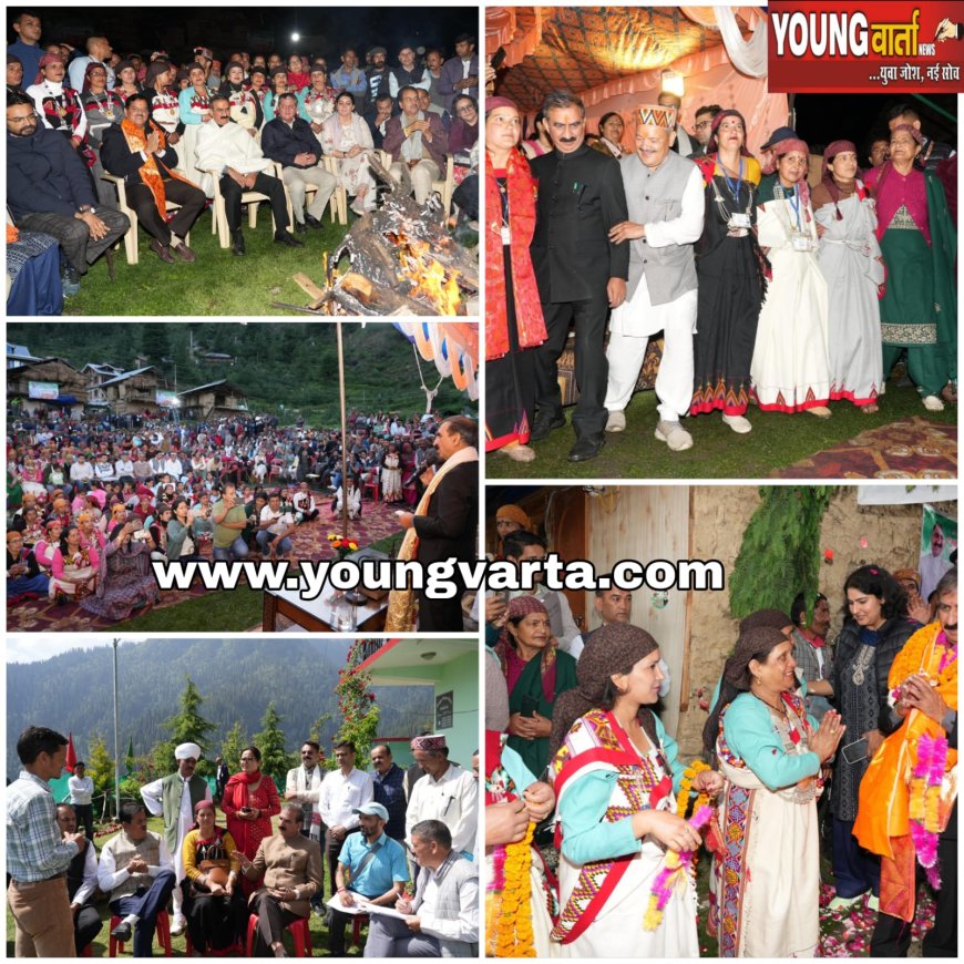 सरकार गांव के द्वार कार्यक्रम के तहत बंजार के शरची पहुंचे मुख्यमंत्री , रात्रि विश्राम कर जानी ग्रामीणों की दिक्क्तें