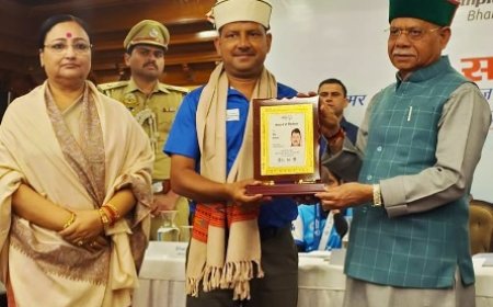 राज कुमार पाल को महामहिम राज्यपाल शिव प्रताप शुक्ल ने किया सम्मानित