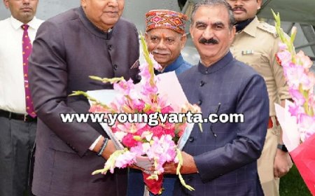 शिमला आगमन पर मुख्यमंत्री ने उप-राष्ट्रपति का किया स्वागत  