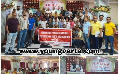 हिमाचल प्रदेश मैडिकल रिप्रजेन्टेटिव एसोसिएशन का सम्मेलन शिमला के होटल बुदिना में आयोजित