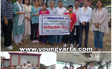 समग्र शिक्षा हिमाचल की ओर से कक्षा 12वीं के दिव्यांग बालकों को चंडीगढ़ से दिल्ली का करवाया एक्सपोजर विजिट 