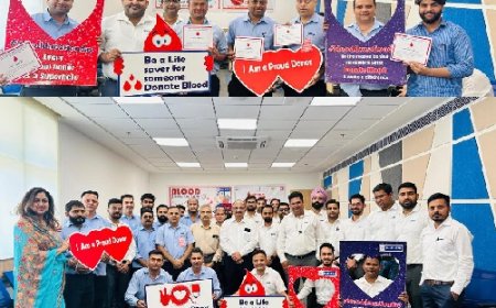 विश्व रक्तदाता पखवाड़े के तहत  ब्लू स्टार लिमिटेड परिसर में रक्तदान शिविर का आयोजन