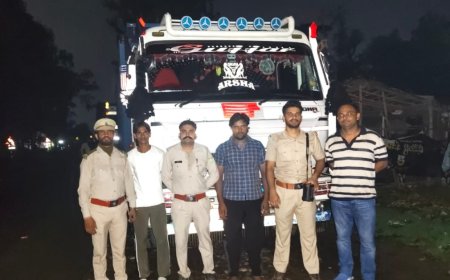 तीन ट्रकों से वसूला 98000 जुर्माना , वन विभाग ने खनन माफिया पर कसी लगाम 