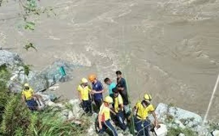 अनियंत्रित हो कर अलकनंदा में समाई मिनी बस , 19 यात्री थे सवार , दो शव बरामद , रेस्कयू ऑपरेशन जारी  