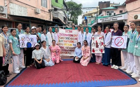 माता पद्मावती कॉलेज द्वारा नशा एवं अवैध तस्करी विरोधी अंतरराष्ट्रीय दिवस पर जागरूकता अभियान का आयोजन 