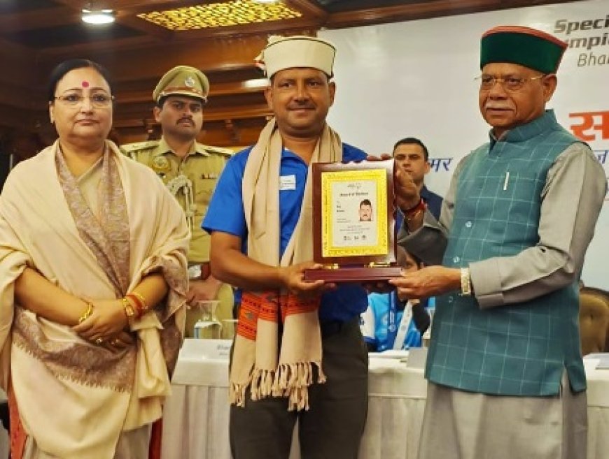 राज कुमार पाल को महामहिम राज्यपाल शिव प्रताप शुक्ल ने किया सम्मानित