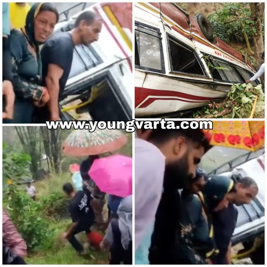 हिमाचल में बड़ा सड़क हादसा : 200 फीट गहरी खाई में गिरी यात्रियों से भरी बस , दुर्घटना में दो लोगों की मौत , 20 से अधिक लोग घायल