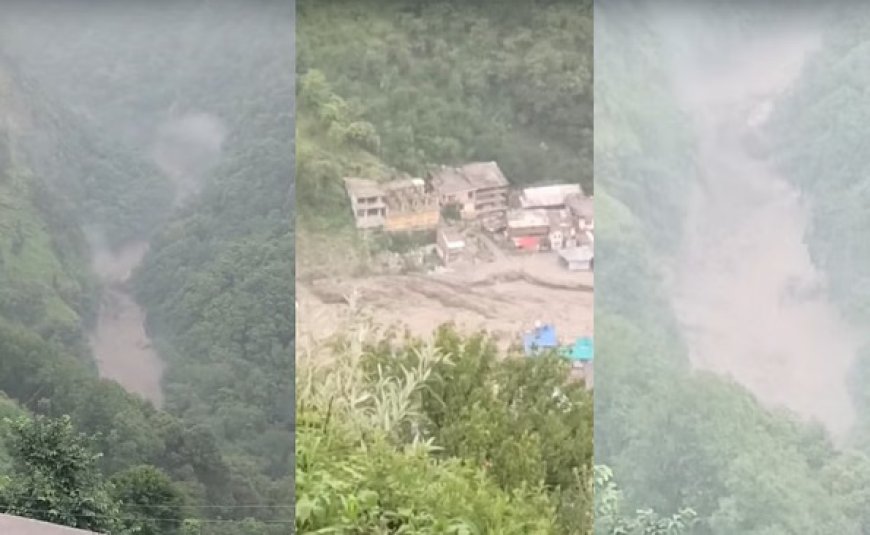 कुल्लू की सैंज घाटी में अचानक भारी बारिश के कारण फटा बादल,हाइड्रो प्रोजेक्ट कंपनी का शेड पूरी तरह बहा
