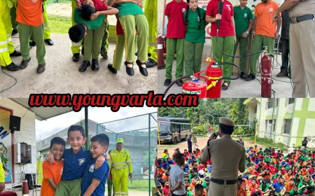 डीएवी विद्यालय नाहन में छात्रों को सिखाये आपदा से बचने के उपाए , गृह रक्षा चतुर्थ वाहिनी एवं दमकल केंद्र ने किया मॉक ड्रिल 