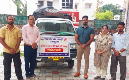 जिला रेडक्रॉस सोसाइटी ऊना ने मंडी के आपदा प्रभावितों के लिए भेजी राहत सामग्री