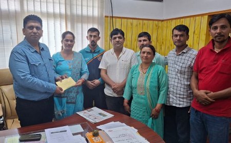 ग्राम पंचायत सोरसन व  पीएलबी स्पोर्ट्स क्लब सोरसन की ओर से आपदा के लिए 51 हजार का चेक किया भेंट 